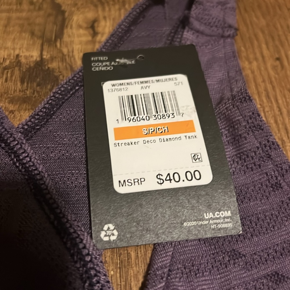 Under Armour Purple Racerback Tank Top - Picture 3 of 6